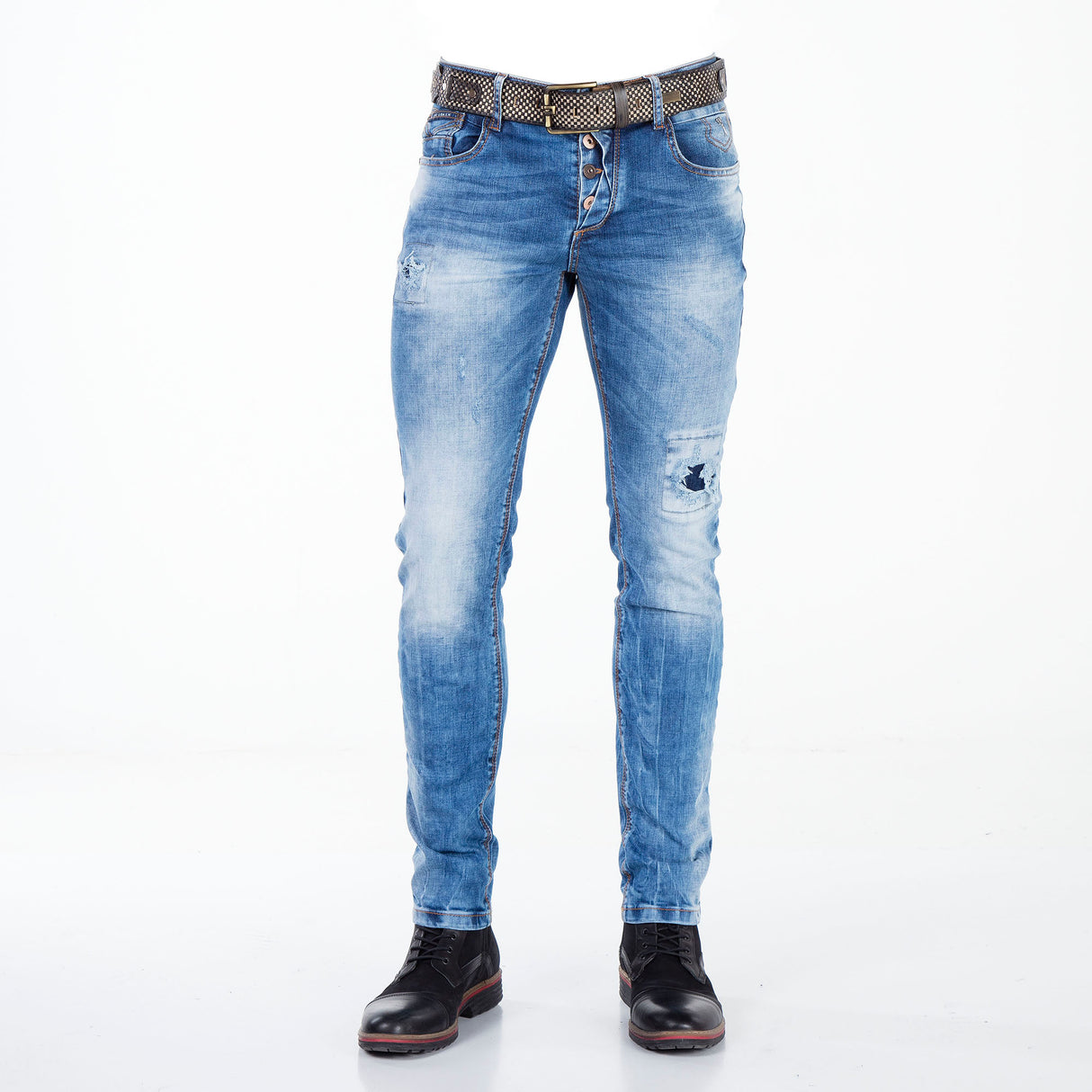 CD350 jeansy z ozdobnym szwem