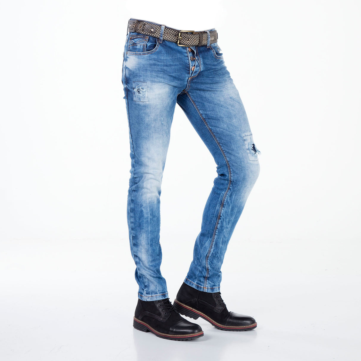 CD350 jeansy z ozdobnym szwem