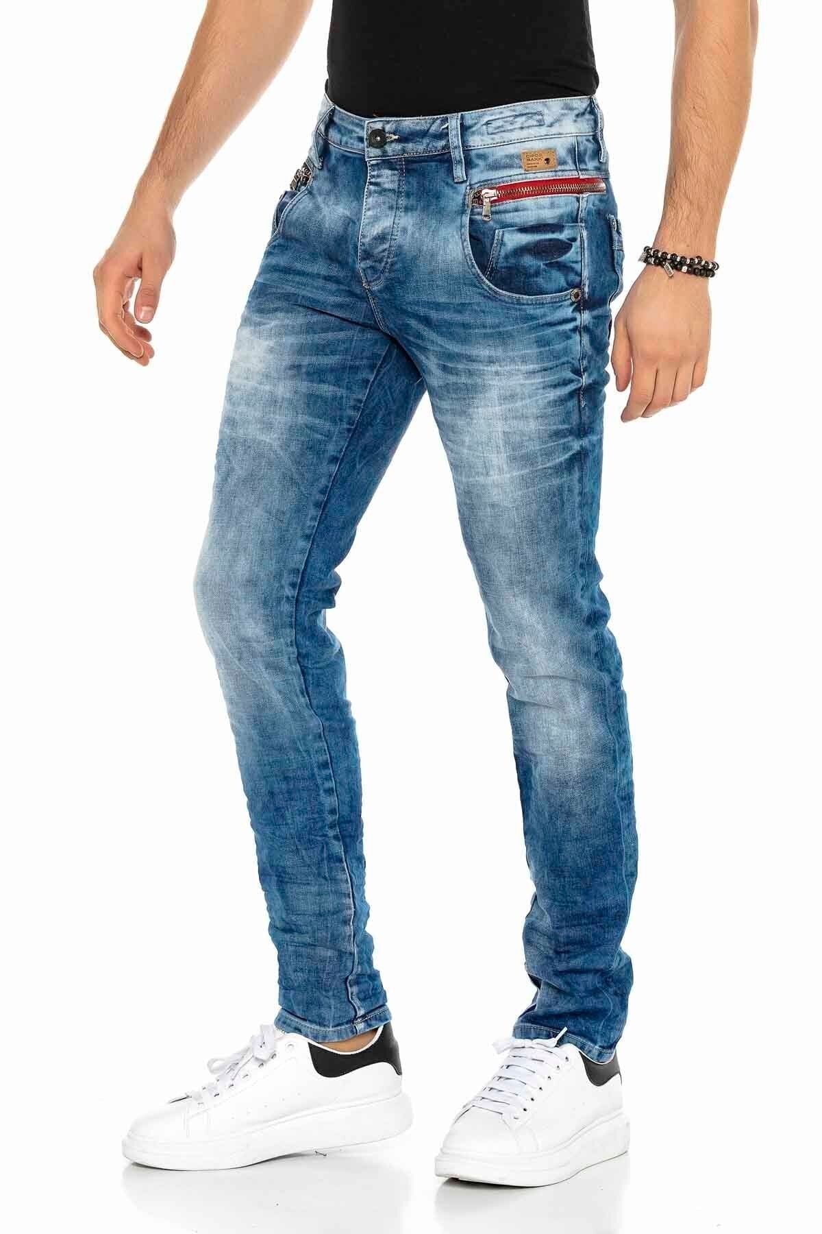 CD394 jeansy slim fit sprane
