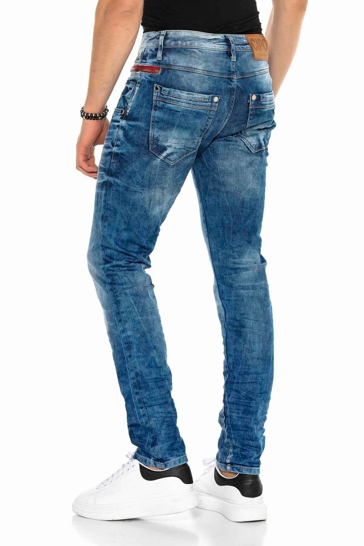 CD394 jeansy slim fit sprane