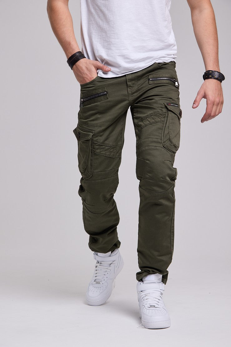 CD424 jeansy z kieszeniami cargo