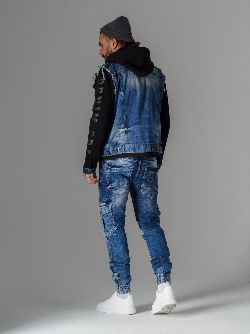 CD446 jeansy ze ściągaczami