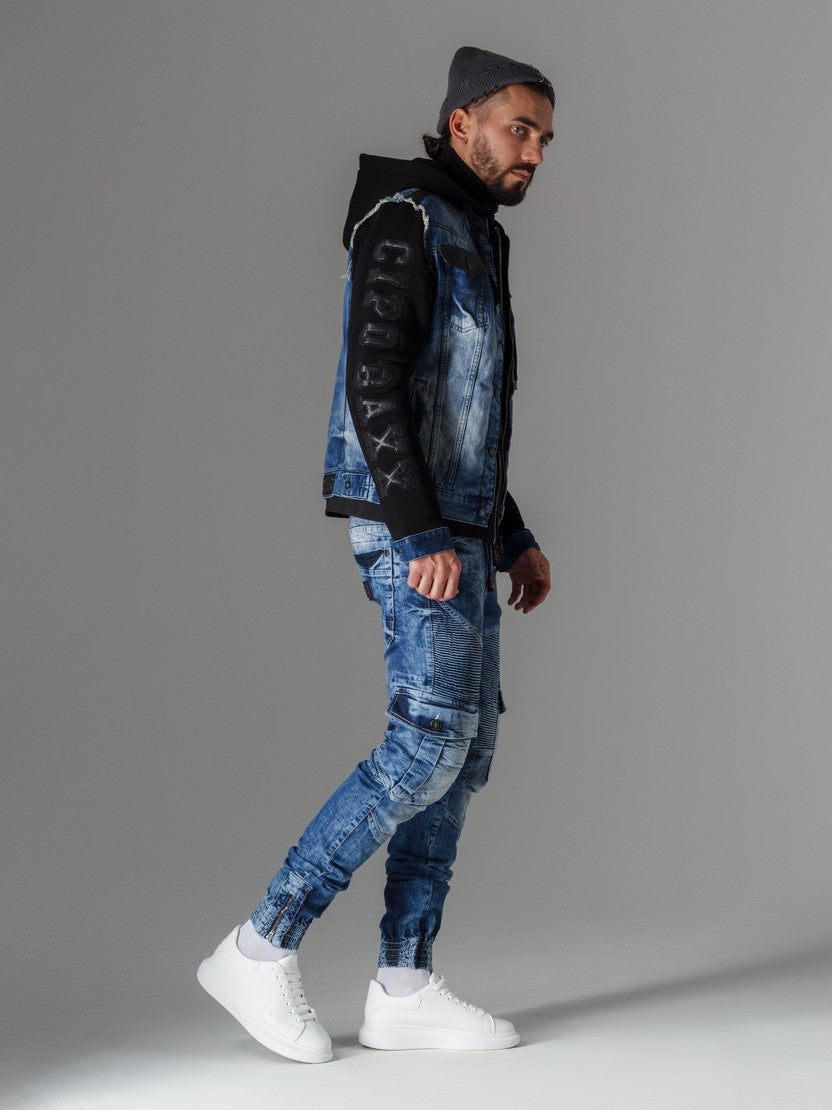 CD446 jeansy ze ściągaczami