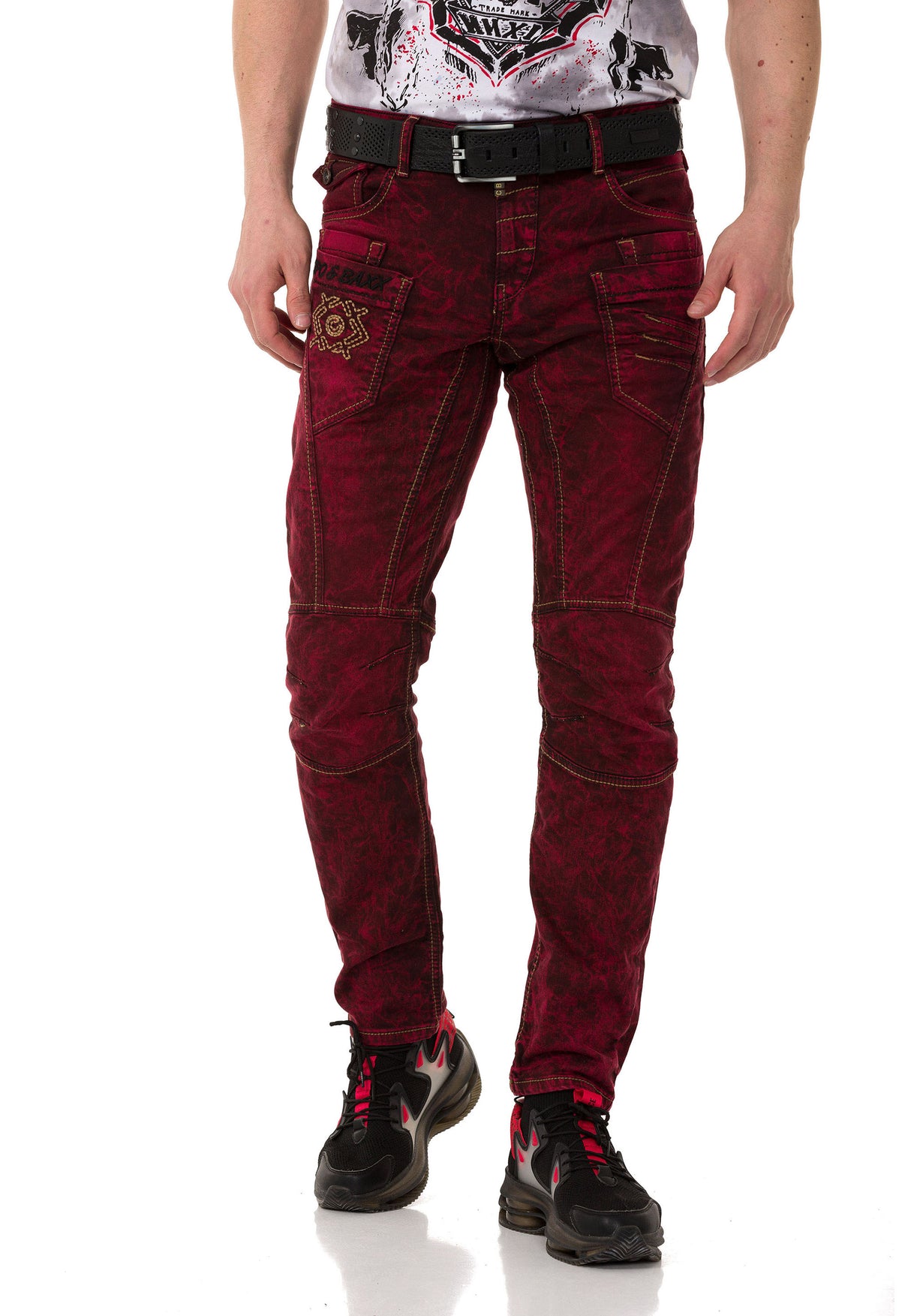 CD479 jeansy z przeszyciami