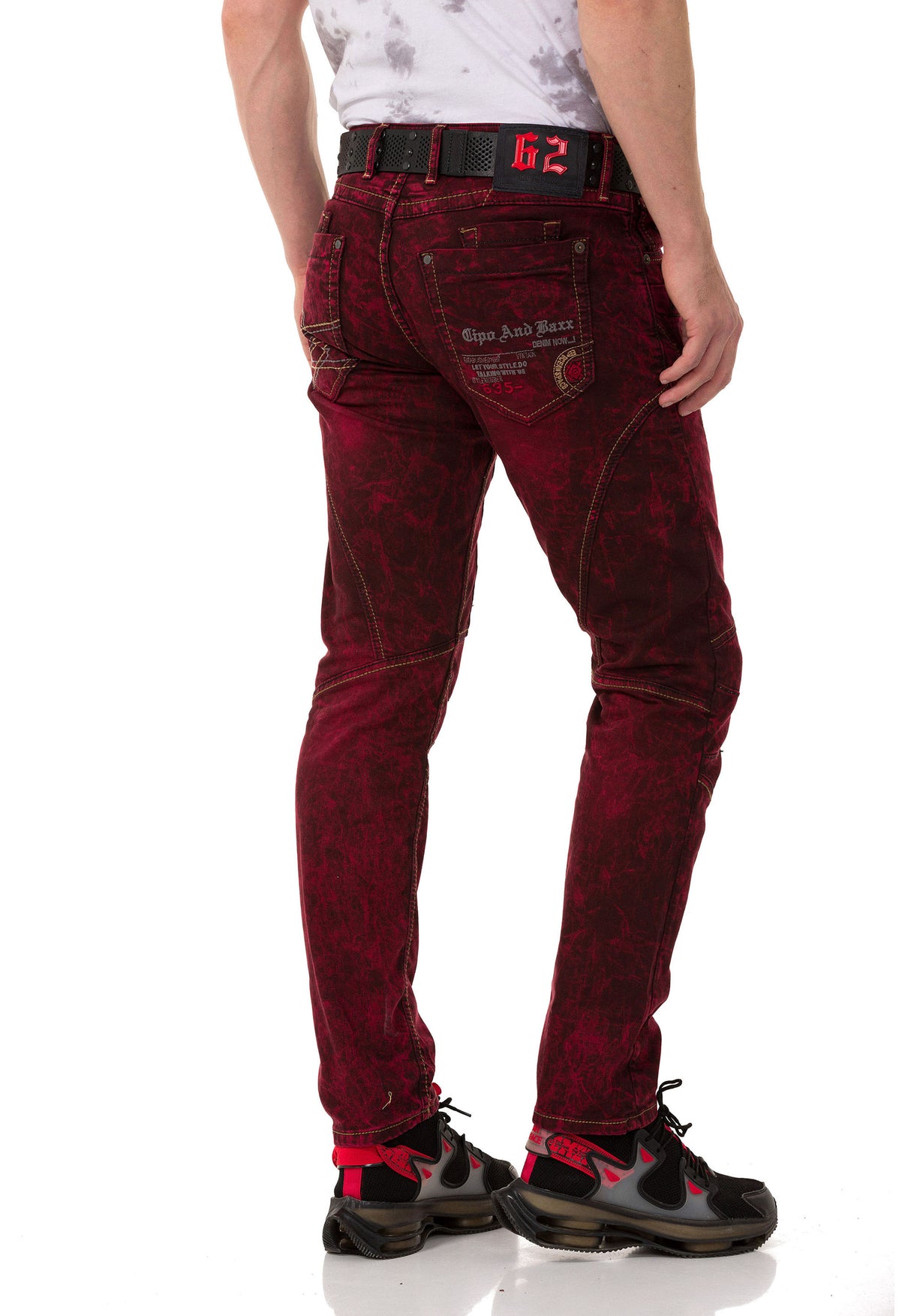 CD479 jeansy z przeszyciami