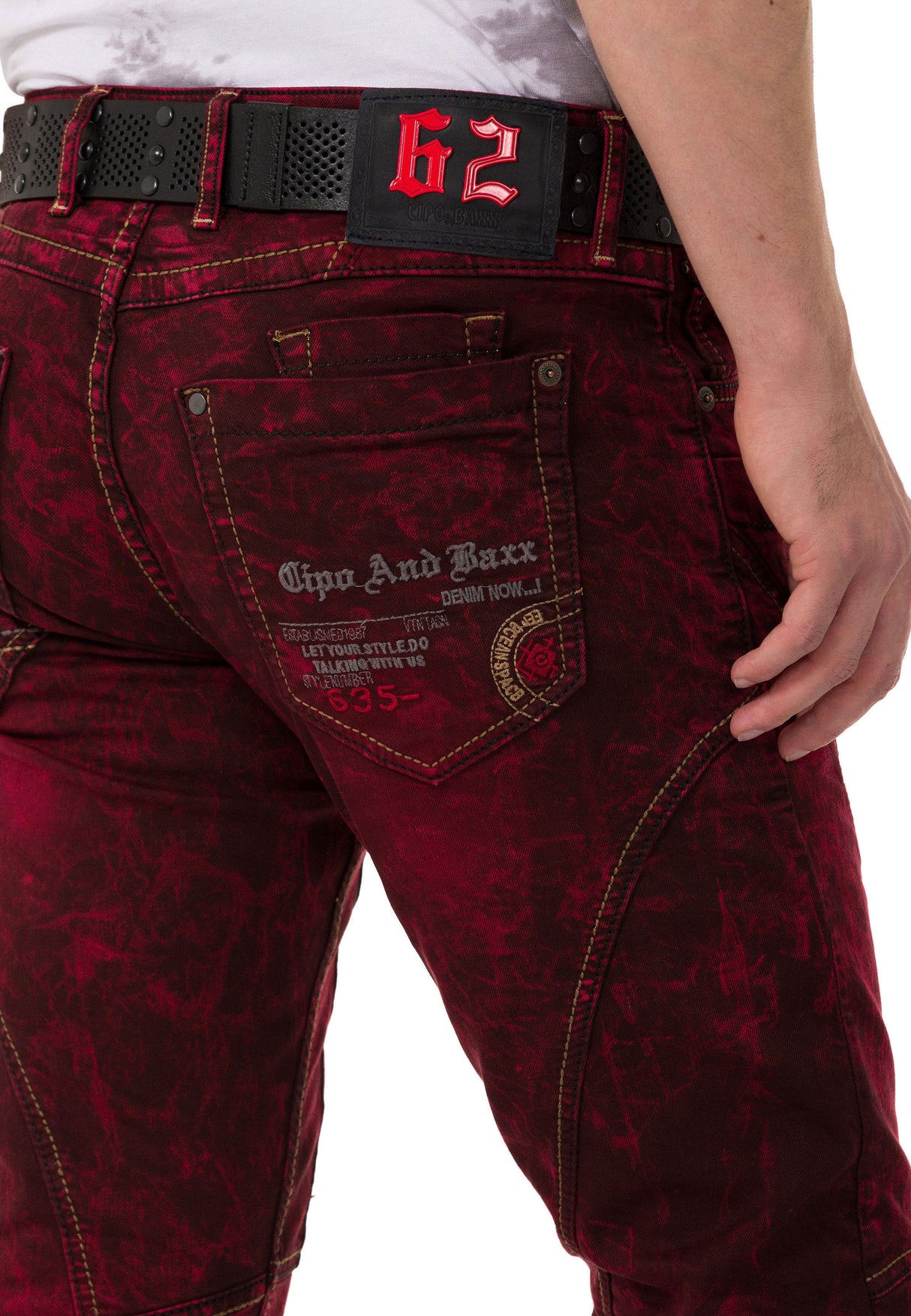 CD479 jeansy z przeszyciami