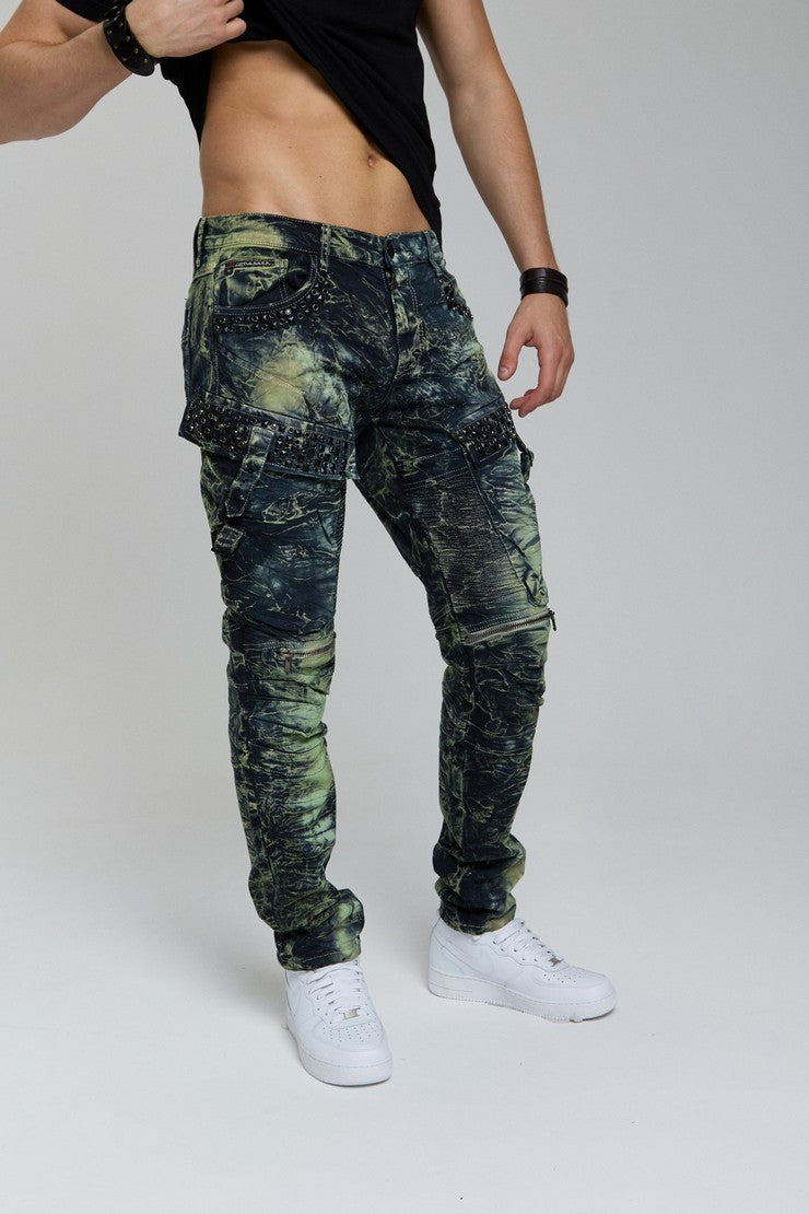 CD494 Comfortabele Heren Jeans met Edelsteen zakken in Regular Fit