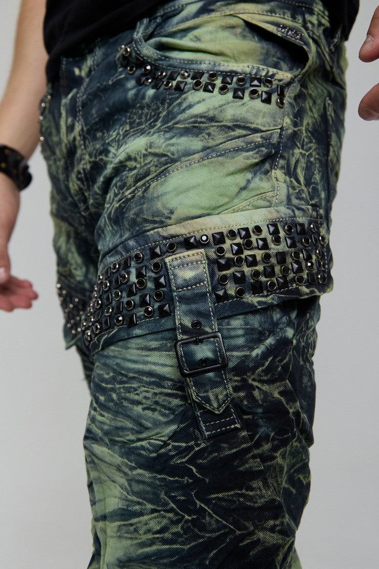 CD494 Comfortabele Heren Jeans met Edelsteen zakken in Regular Fit