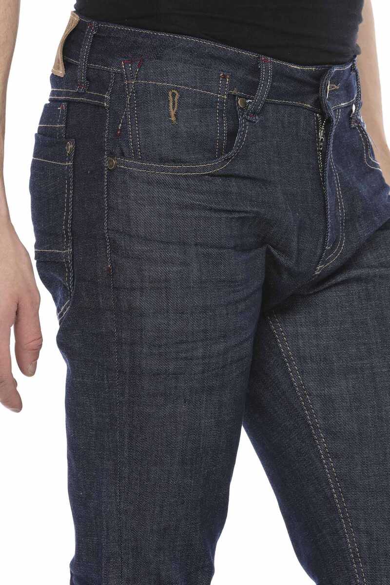 CD538 jeansy w klasycznym stylu raw denim
