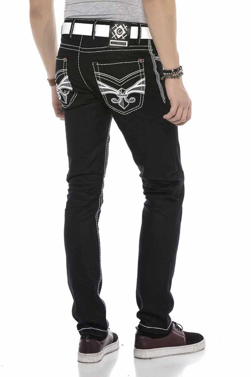 CD553 jeansy z ozdobnym szwem