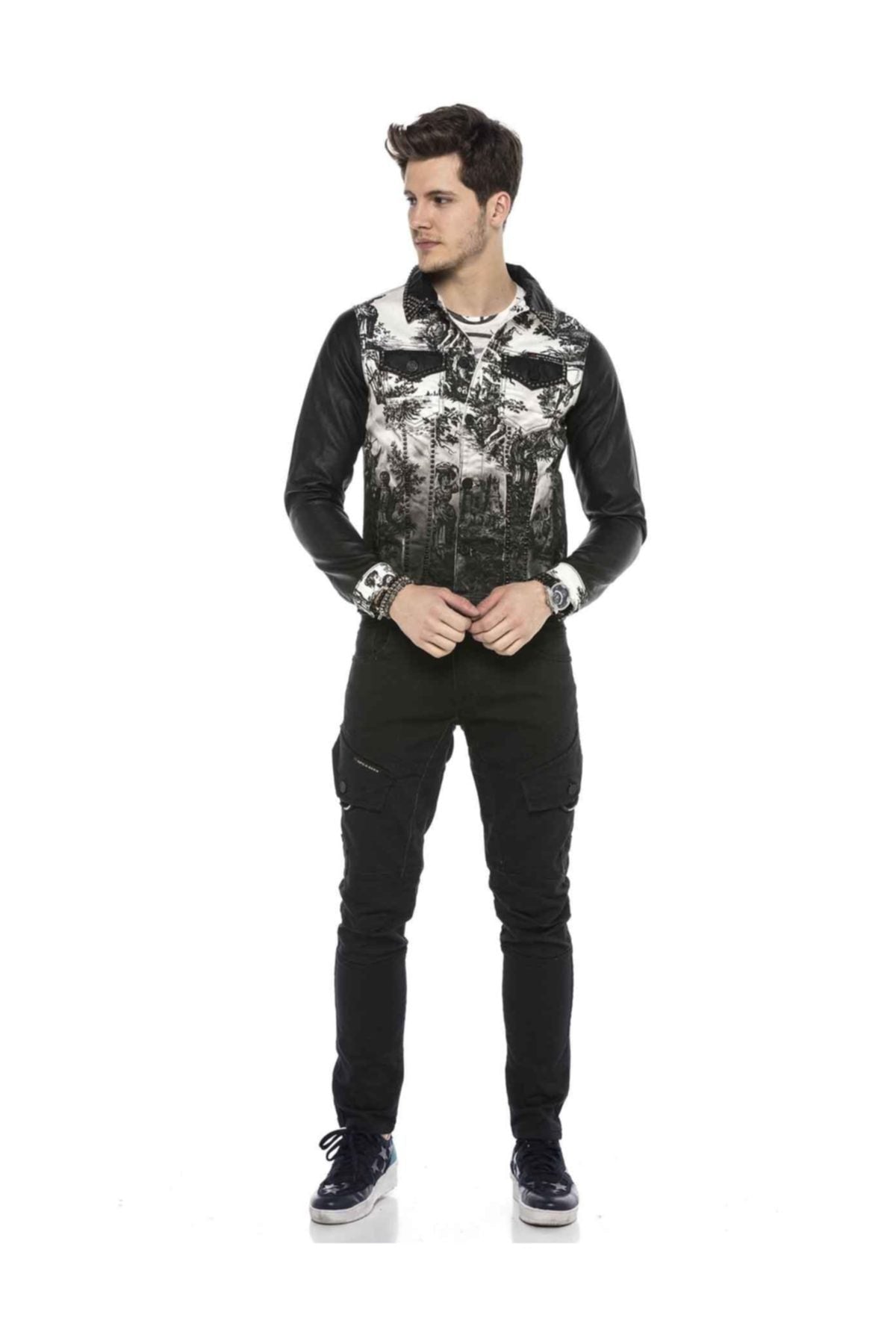 CD566 jeansy w stylu cargo