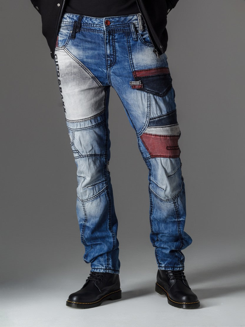 CD574 jeansy męskie w ekstrawaganckim stylu