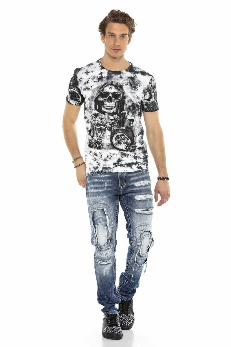 CD611 jeansy z elementami zniszczenia