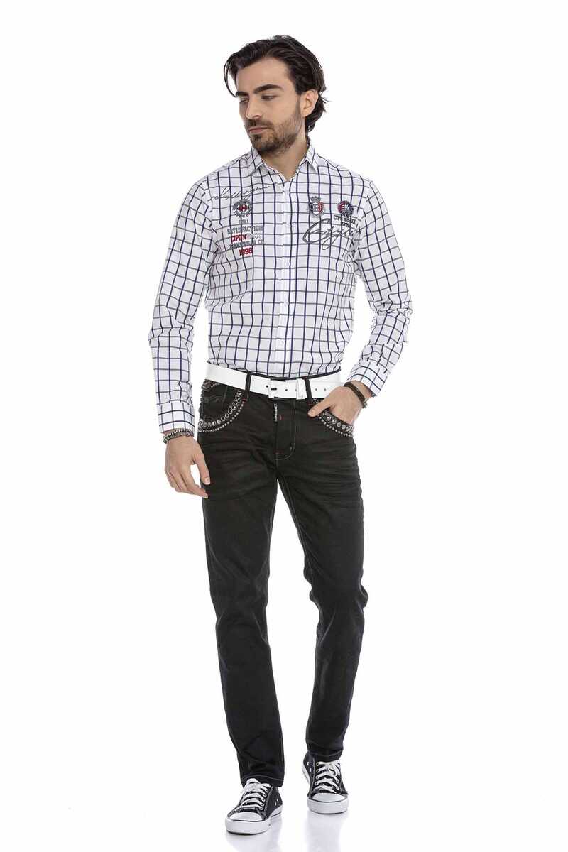 CD663 jeansy z modnymi nitami