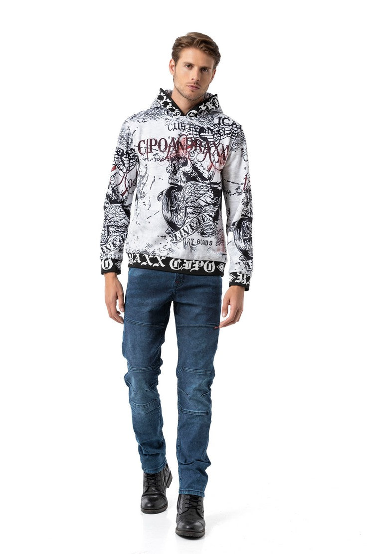 CD699 Jeans slim-fit stile slavato per uomo