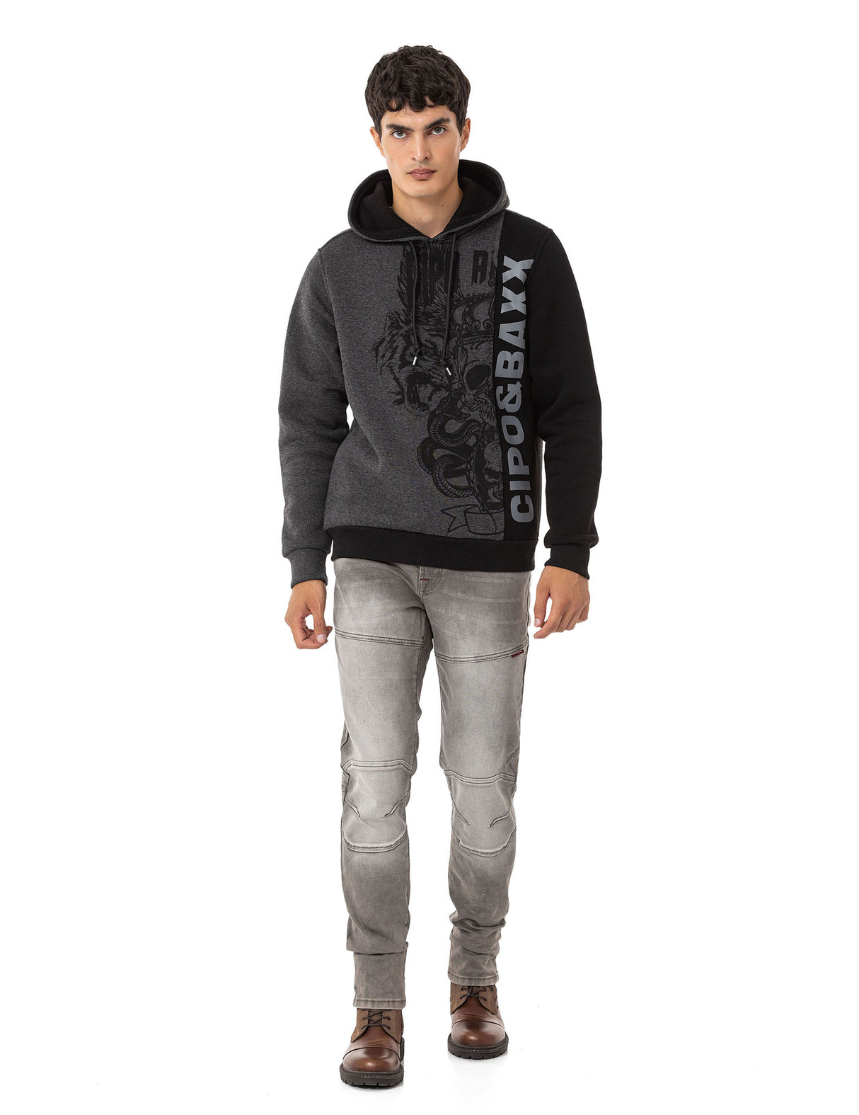 CD699 Jeans slim-fit stile slavato per uomo