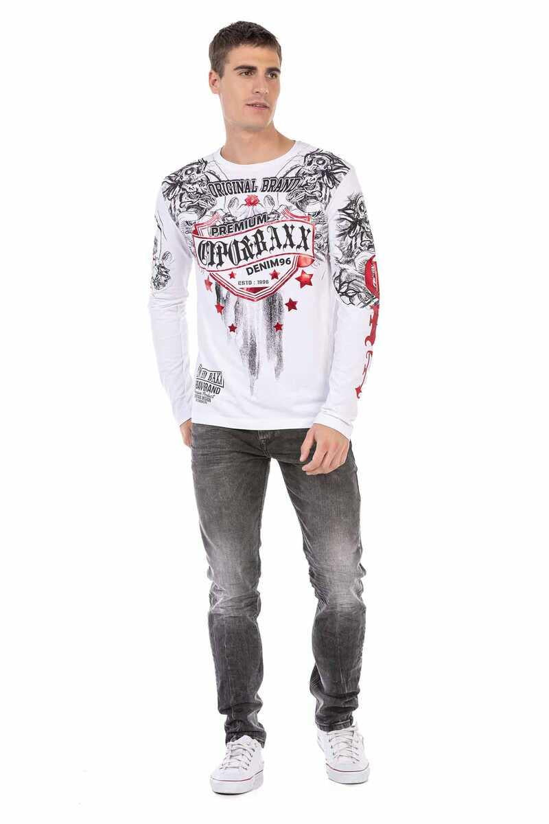 CD712 jeansy męskie w prostym stylu