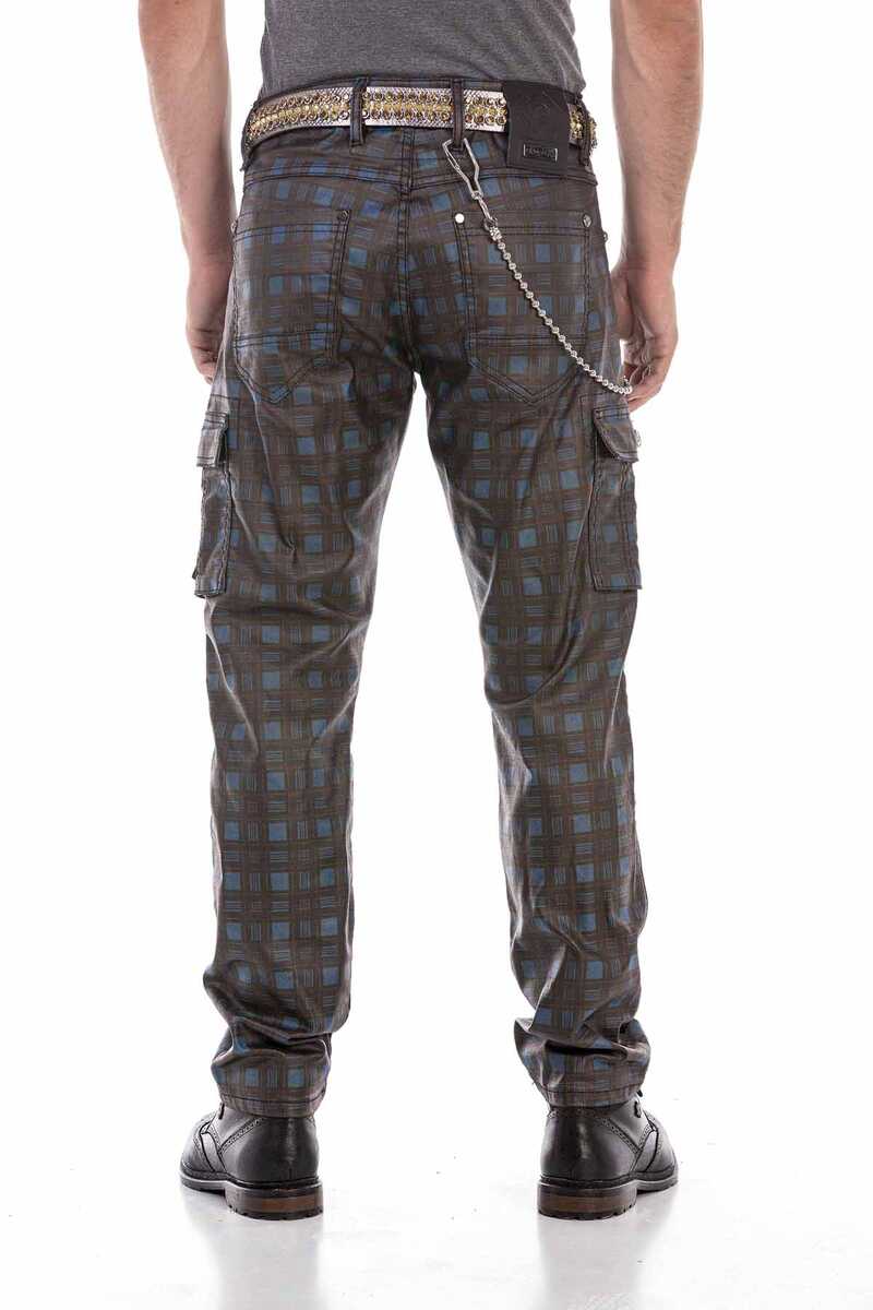 CD721 spodnie impregnowane w kratę