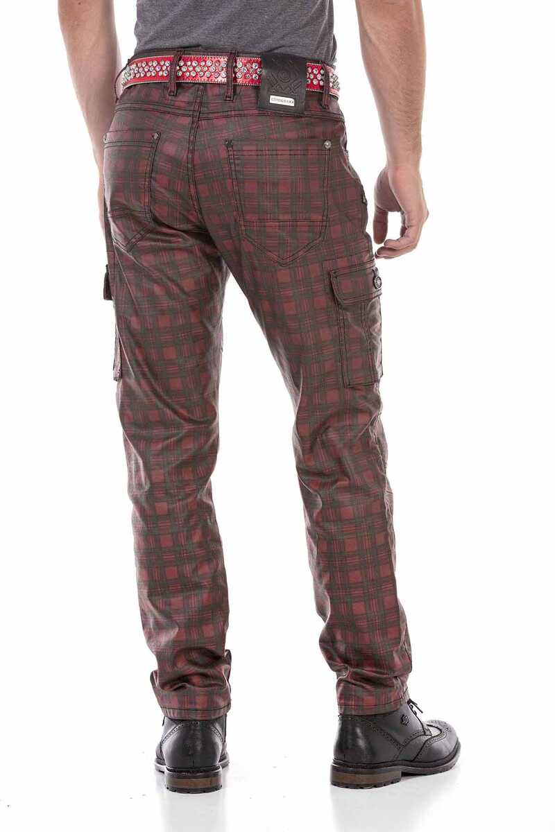 CD721 spodnie impregnowane w kratę