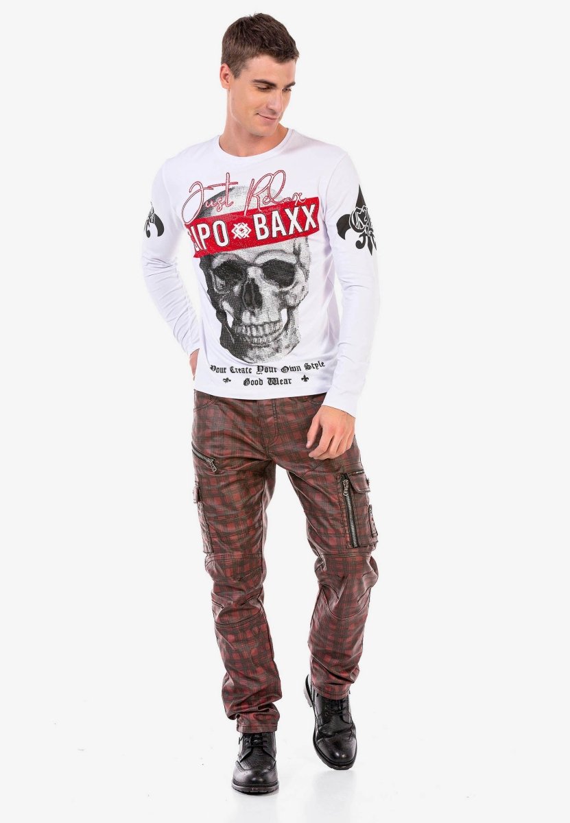 CD721 spodnie impregnowane w kratę