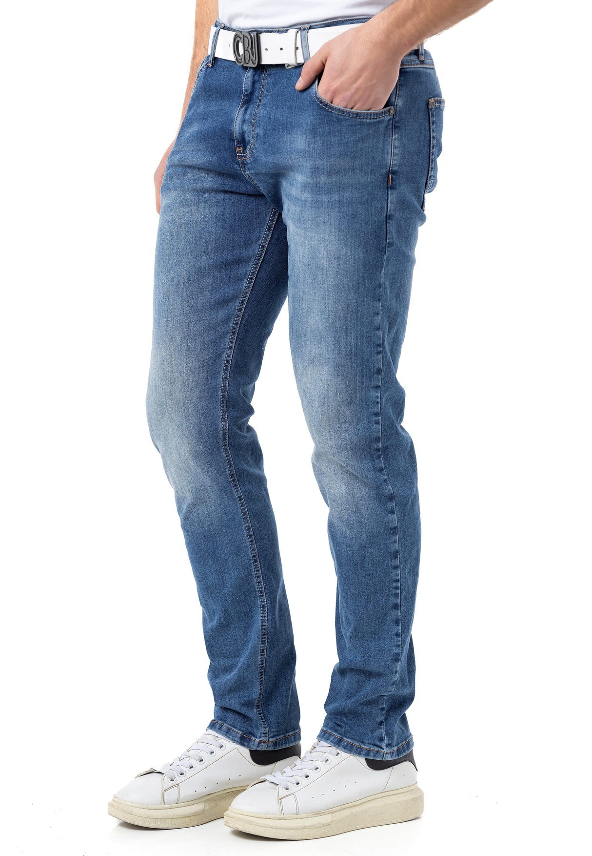 CD820 Jeansy męskie Slim-Fit Basic Look