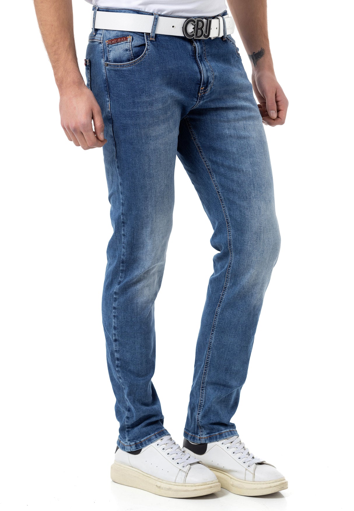 CD820 Jeansy męskie Slim-Fit Basic Look