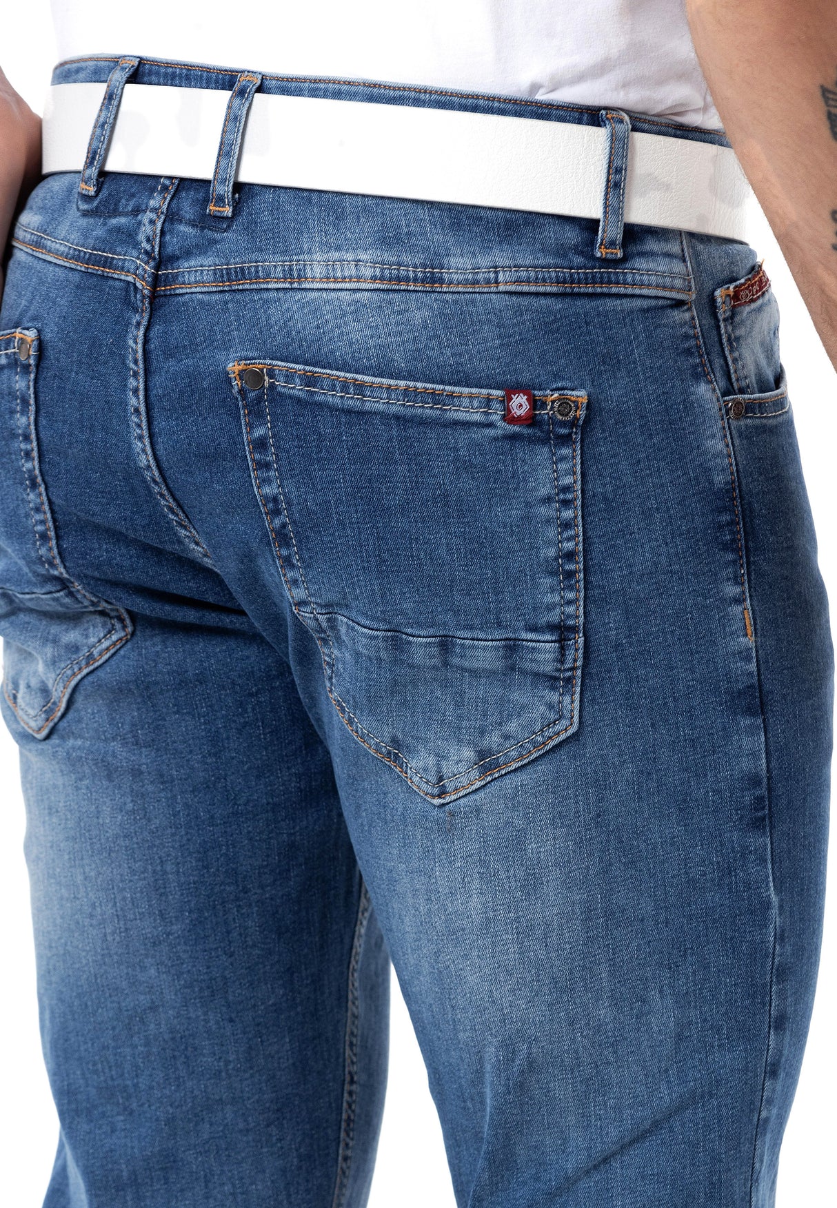 CD820 Jeansy męskie Slim-Fit Basic Look