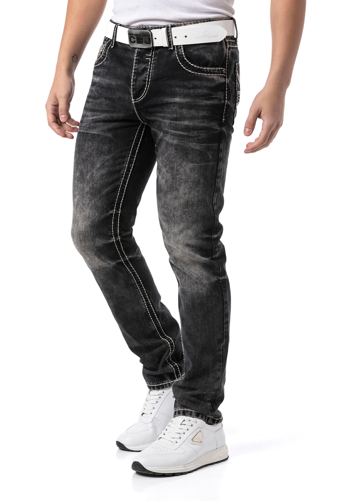 CD862 Herren Jeans – Dunkelblau, Modern & Individuell
