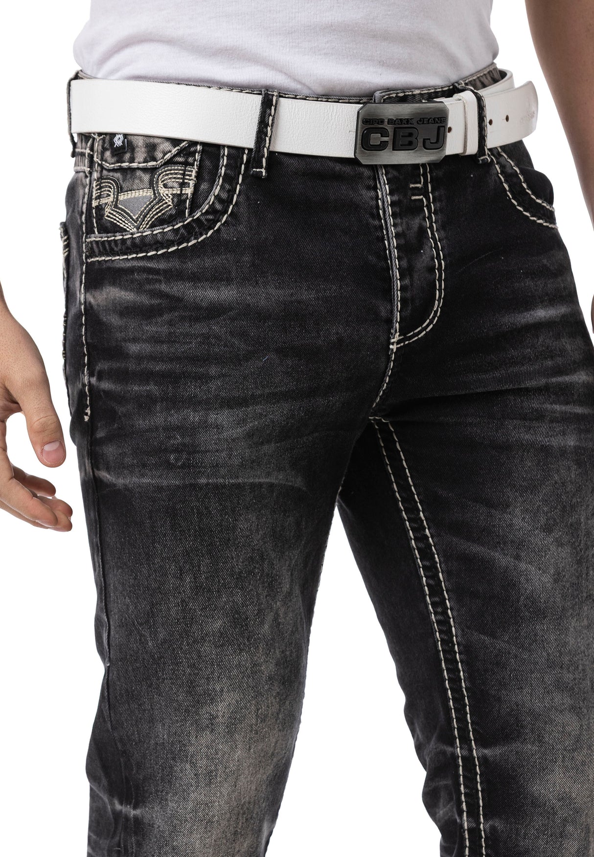 Męskie Jeansy CD862 Regular Fit – 100% Bawełna, Doskonałe Dopasowanie, Niebieskie, Antracyt i Granatowe