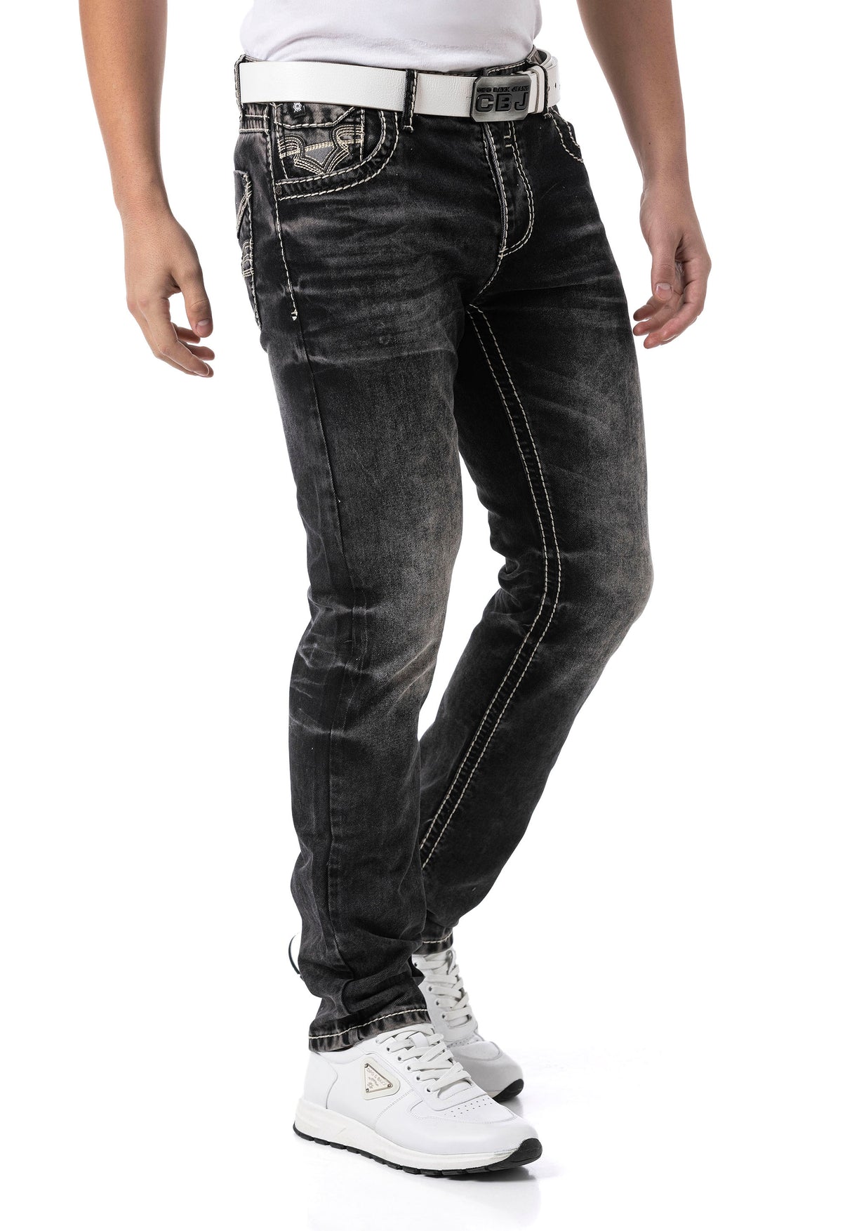 Męskie Jeansy CD862 Regular Fit – 100% Bawełna, Doskonałe Dopasowanie, Niebieskie, Antracyt i Granatowe