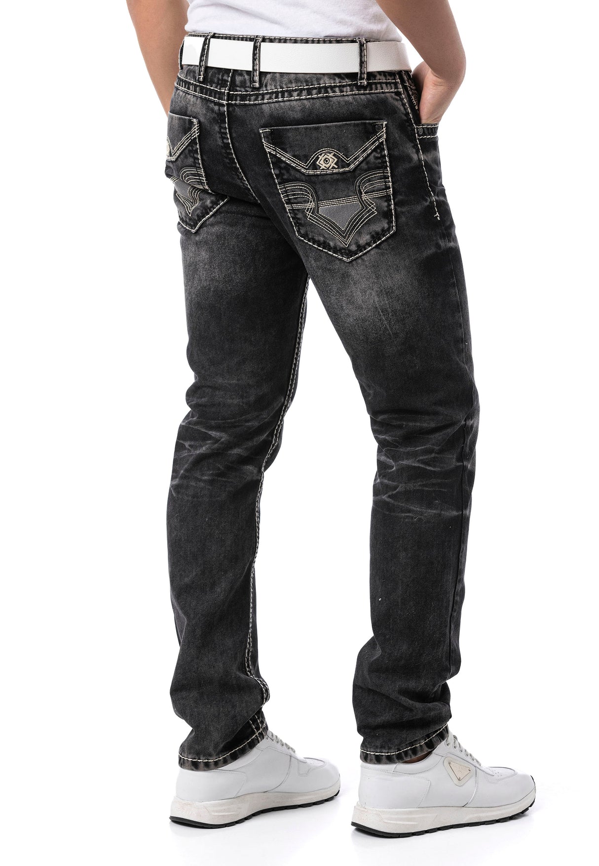 Męskie Jeansy CD862 Regular Fit – 100% Bawełna, Doskonałe Dopasowanie, Niebieskie, Antracyt i Granatowe