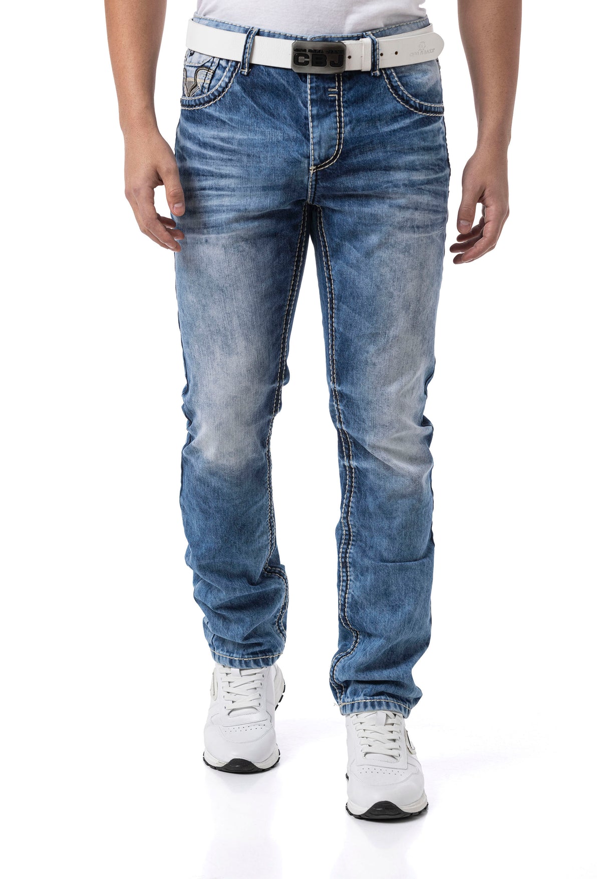 CD862 Herren Jeans – Dunkelblau, Modern & Individuell