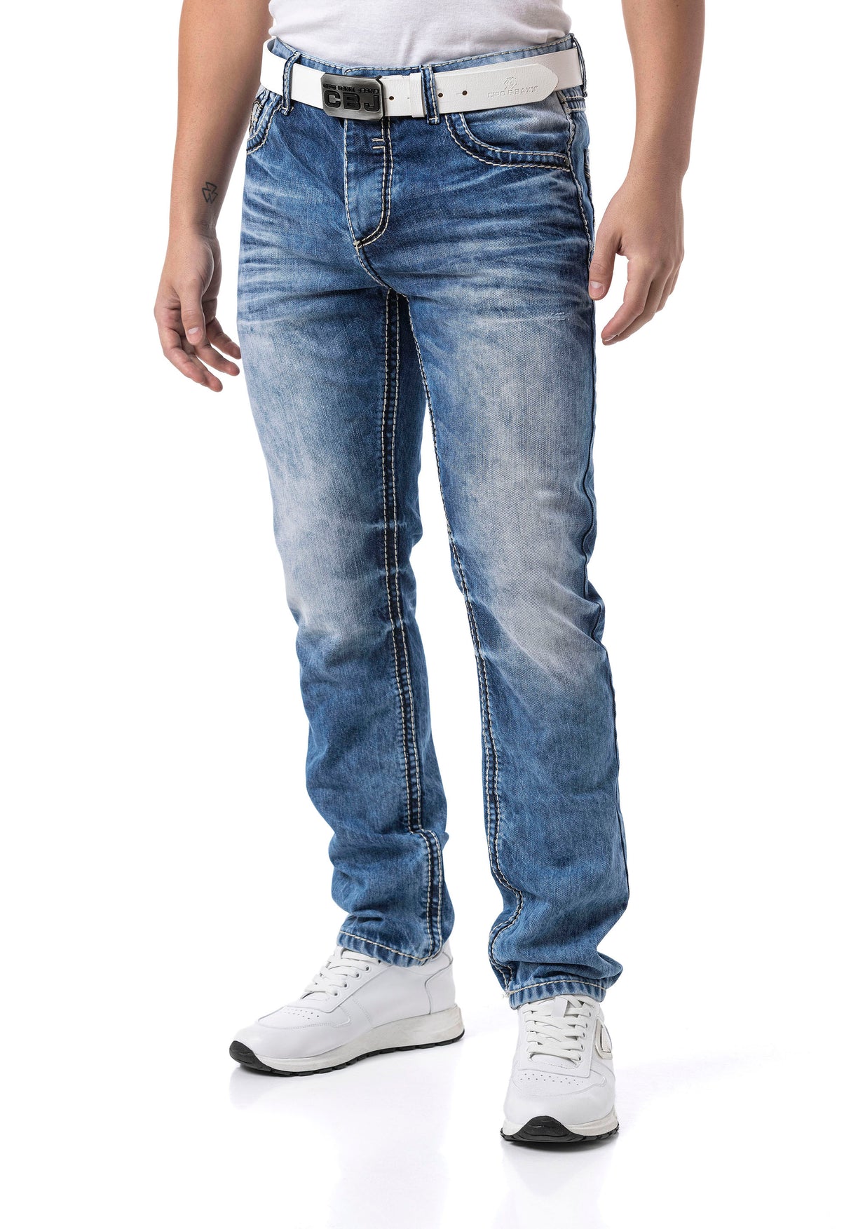 CD862 Herren Jeans – Dunkelblau, Modern & Individuell