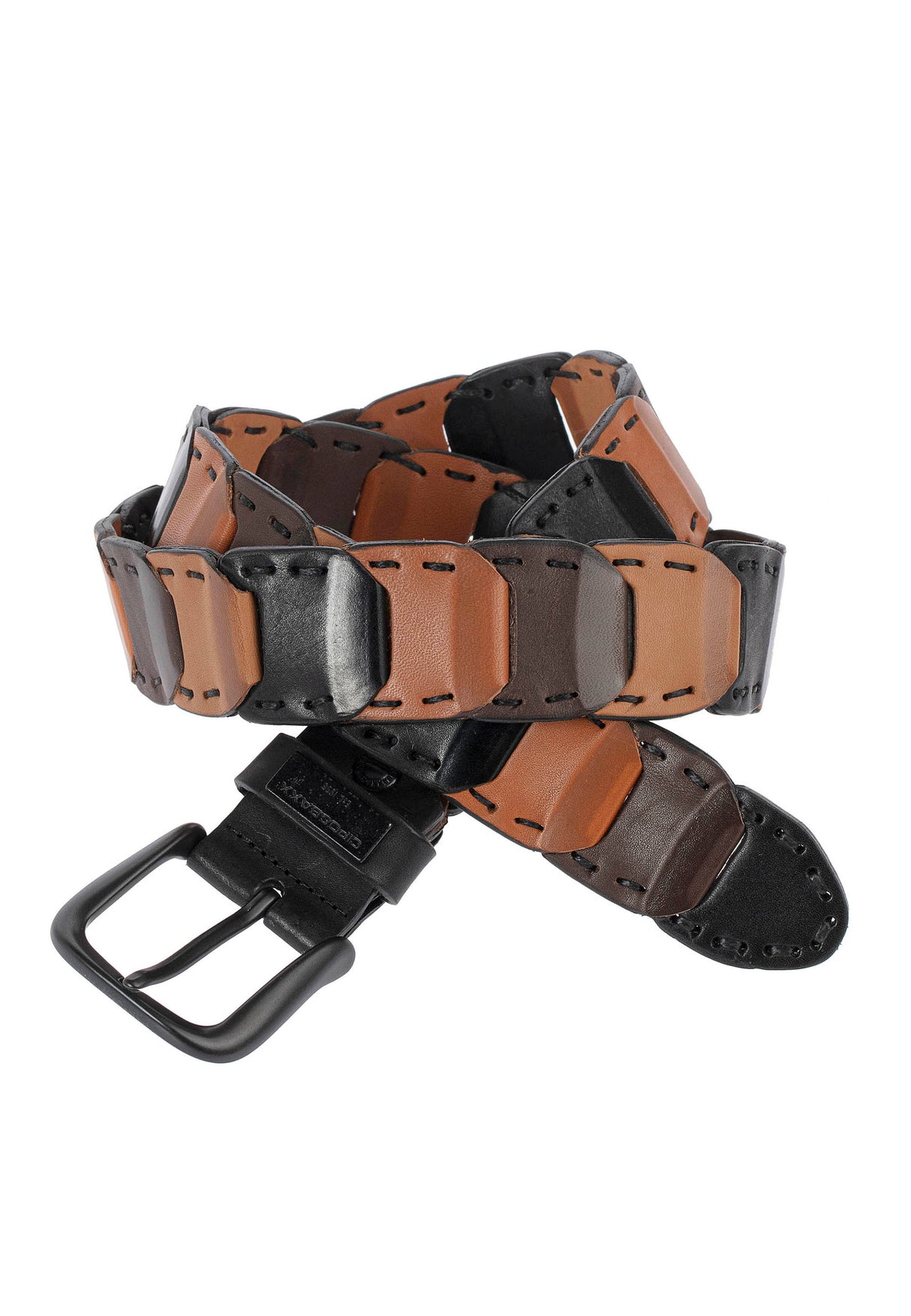 CG104 pasek męski z kolorowej skóry