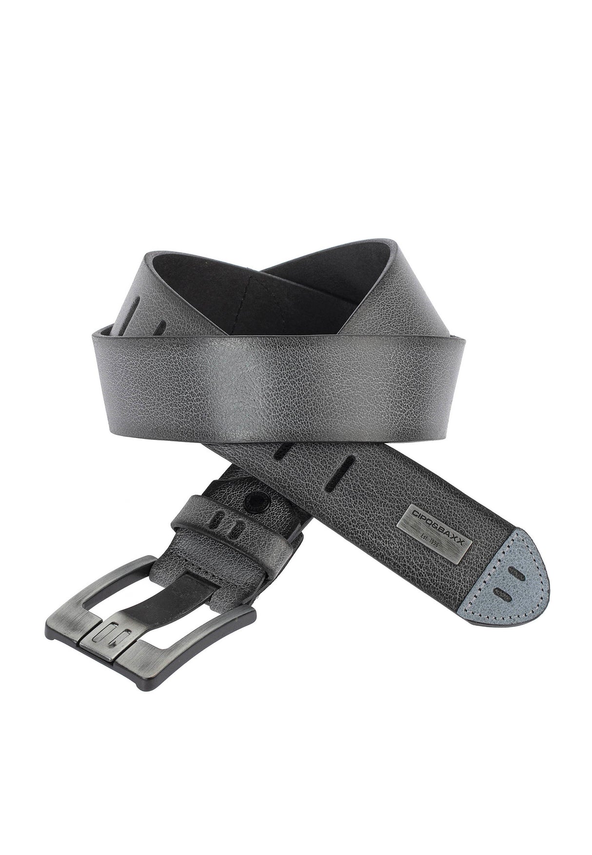 CG106 Ceinture en cuir pour homme Designer au look élégant avec patch en métal
