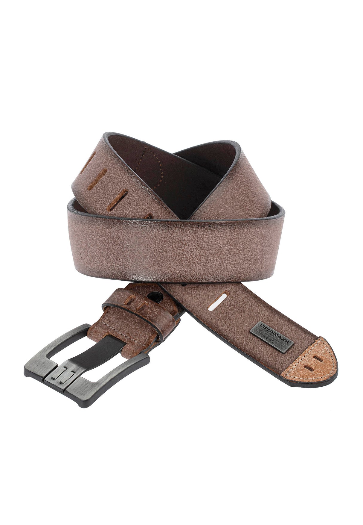 CG106 Ceinture en cuir pour homme Designer au look élégant avec patch en métal