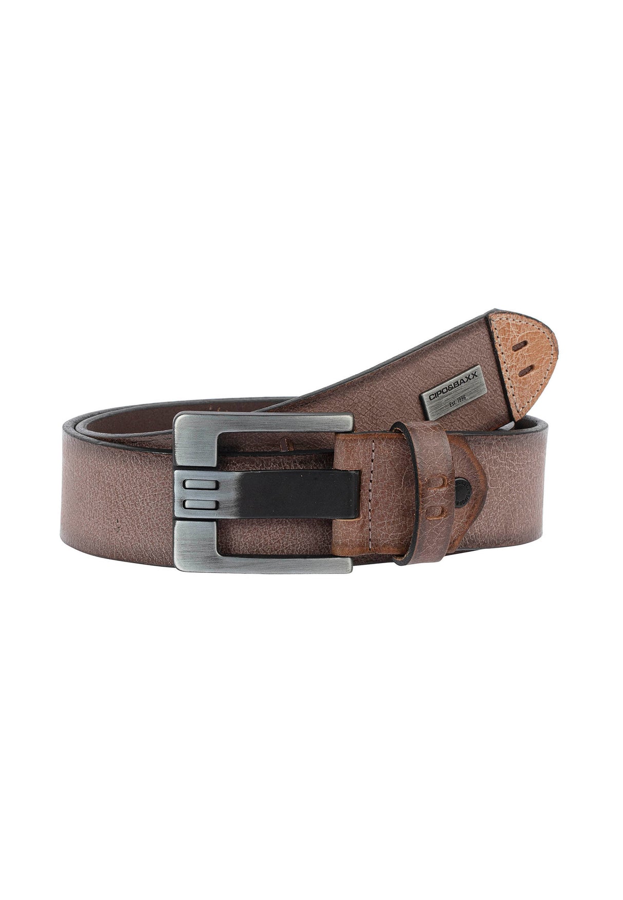 CG106 Ceinture en cuir pour homme Designer au look élégant avec patch en métal