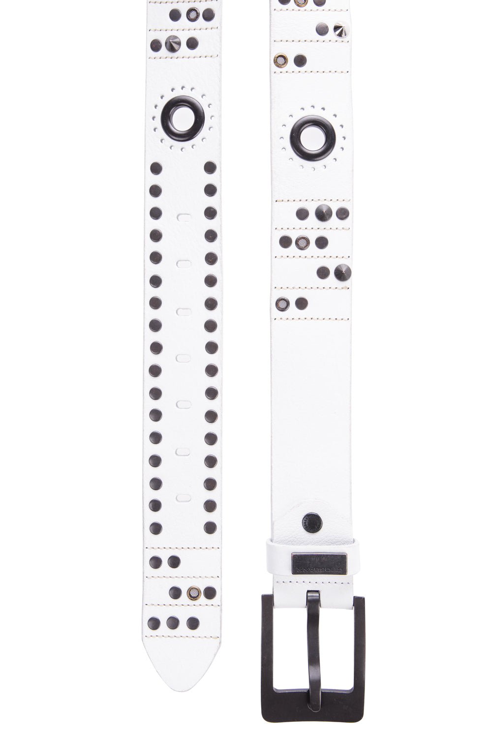 CG162 pasek męski z metalowymi ozdobami