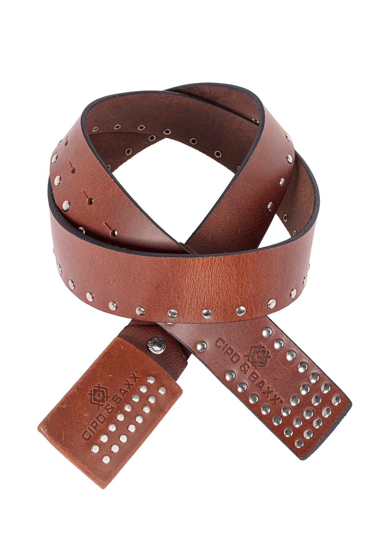 CG163 pasek męski z nitami