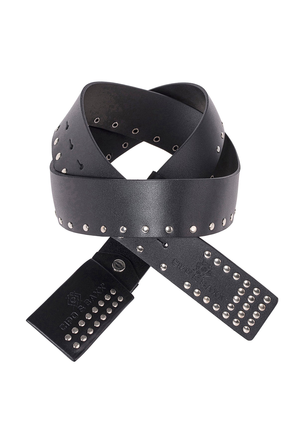 CG163 pasek męski z nitami