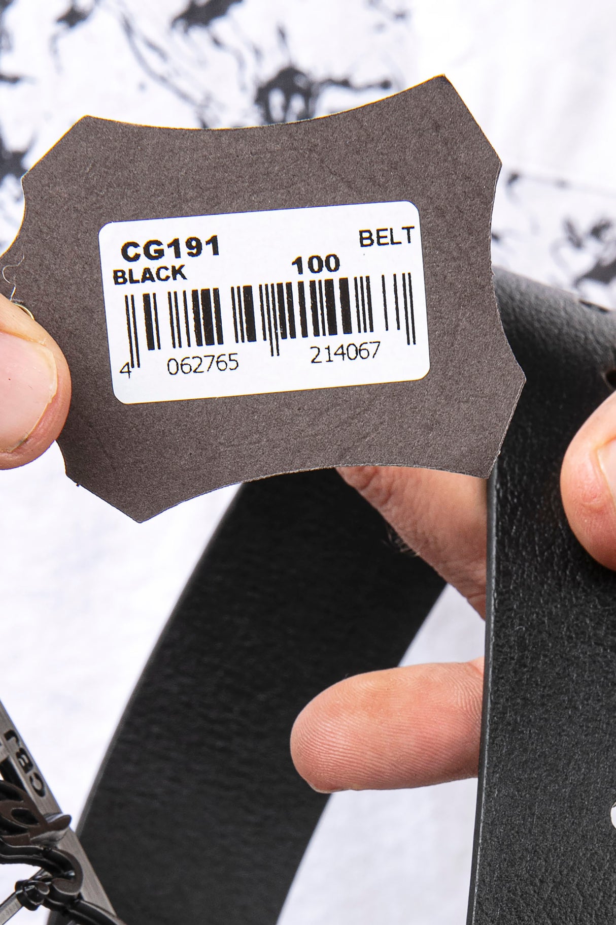 CG191 pasek męski z ozdobną klamrą