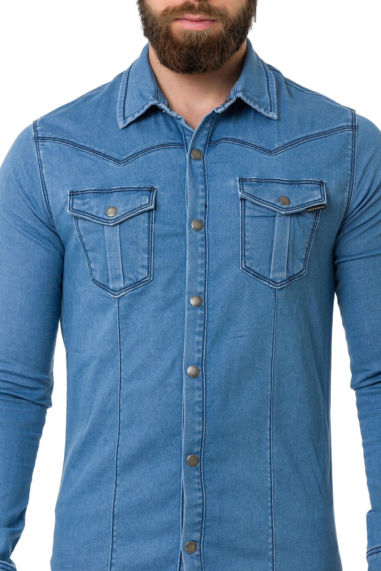 CH189 koszula męska jeansowa