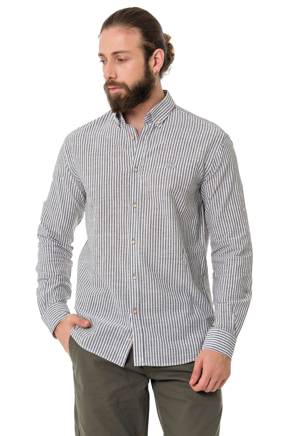 CH194 koszula męska w paski
