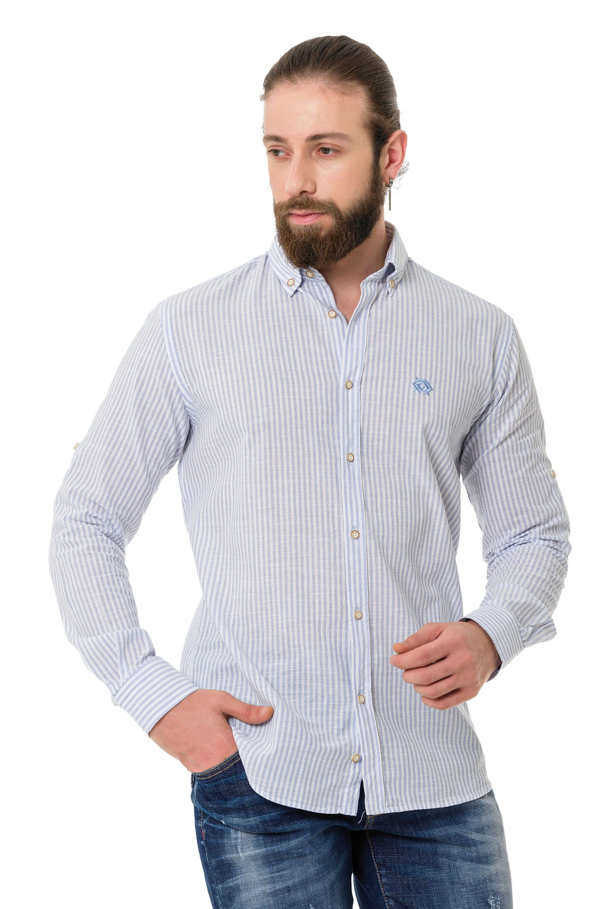 CH194 koszula męska w paski