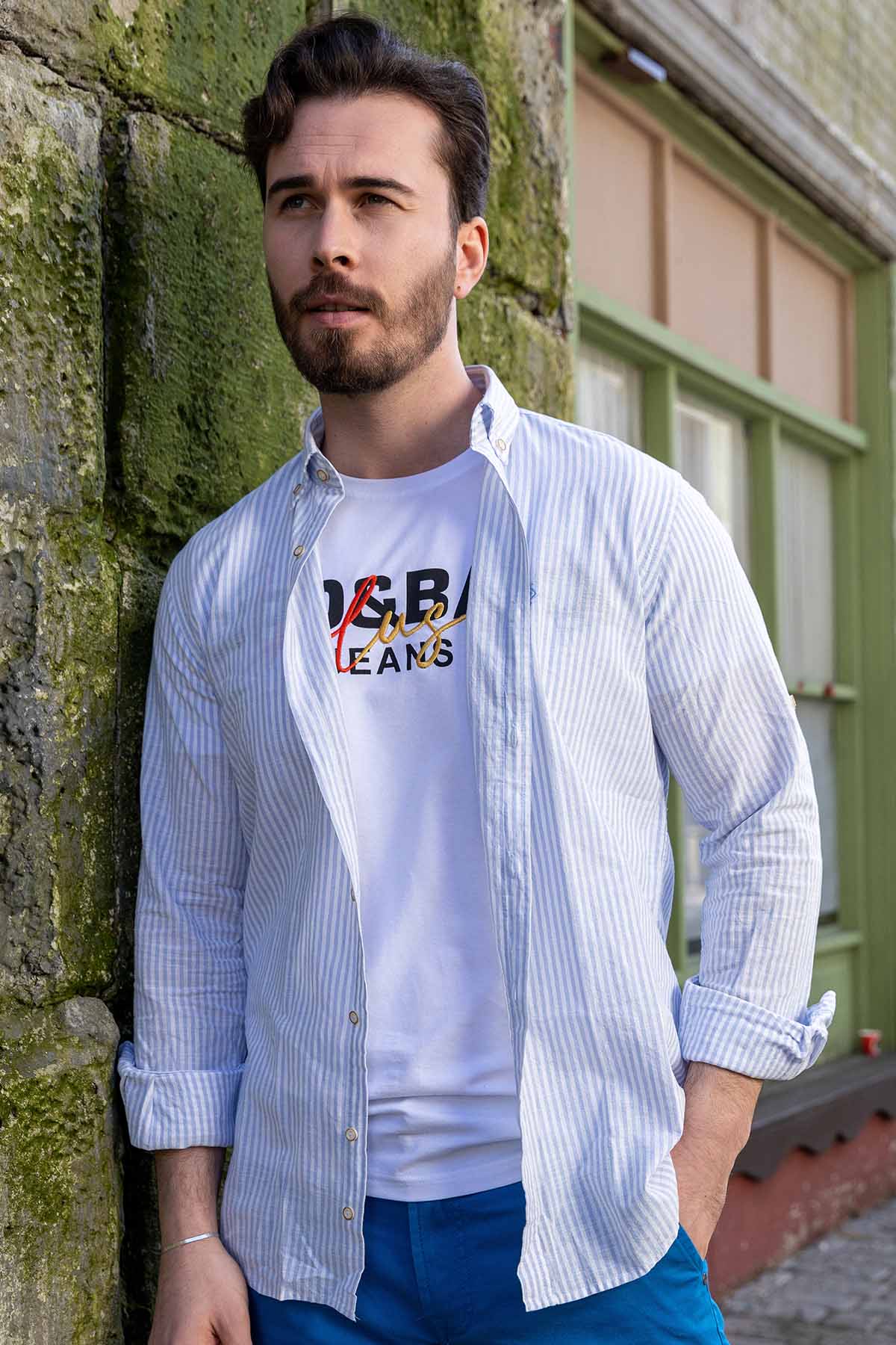 CH194 koszula męska w paski