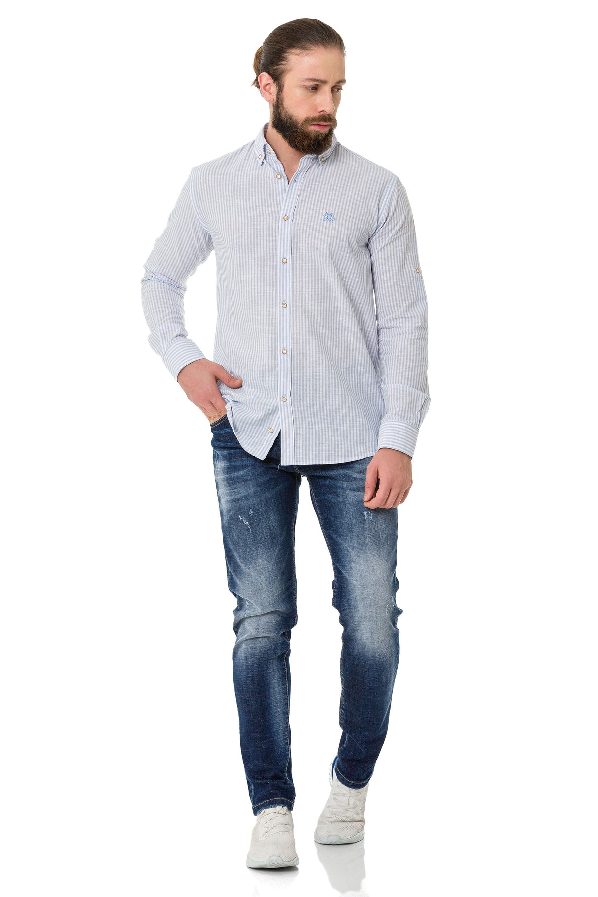 CH194 koszula męska w paski