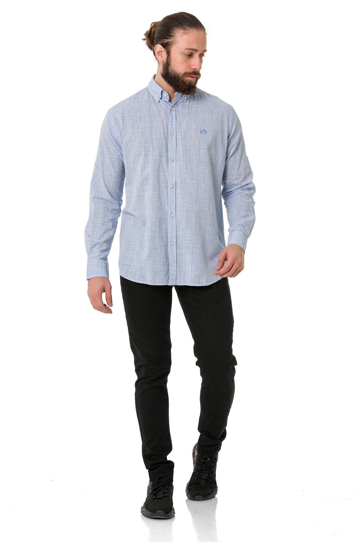 CH199 Mężczyźni koszula z długim rękawem w modnym klasycznym stylu