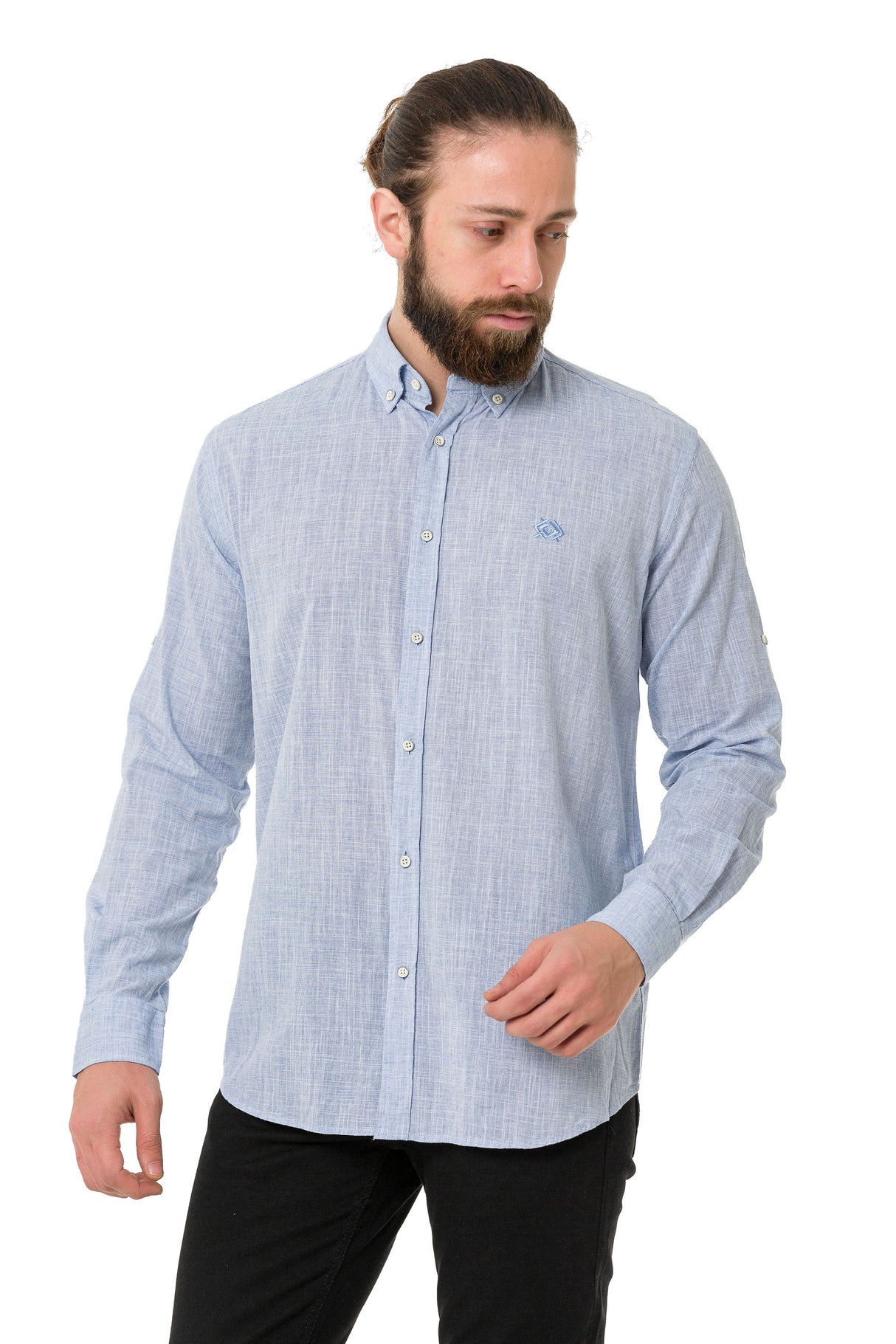 CH199 Mężczyźni koszula z długim rękawem w modnym klasycznym stylu