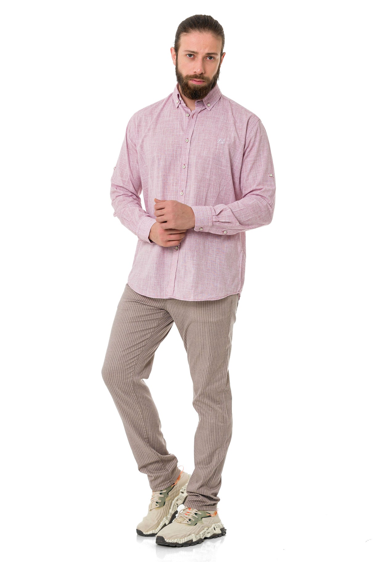 CH199 Mężczyźni koszula z długim rękawem w modnym klasycznym stylu