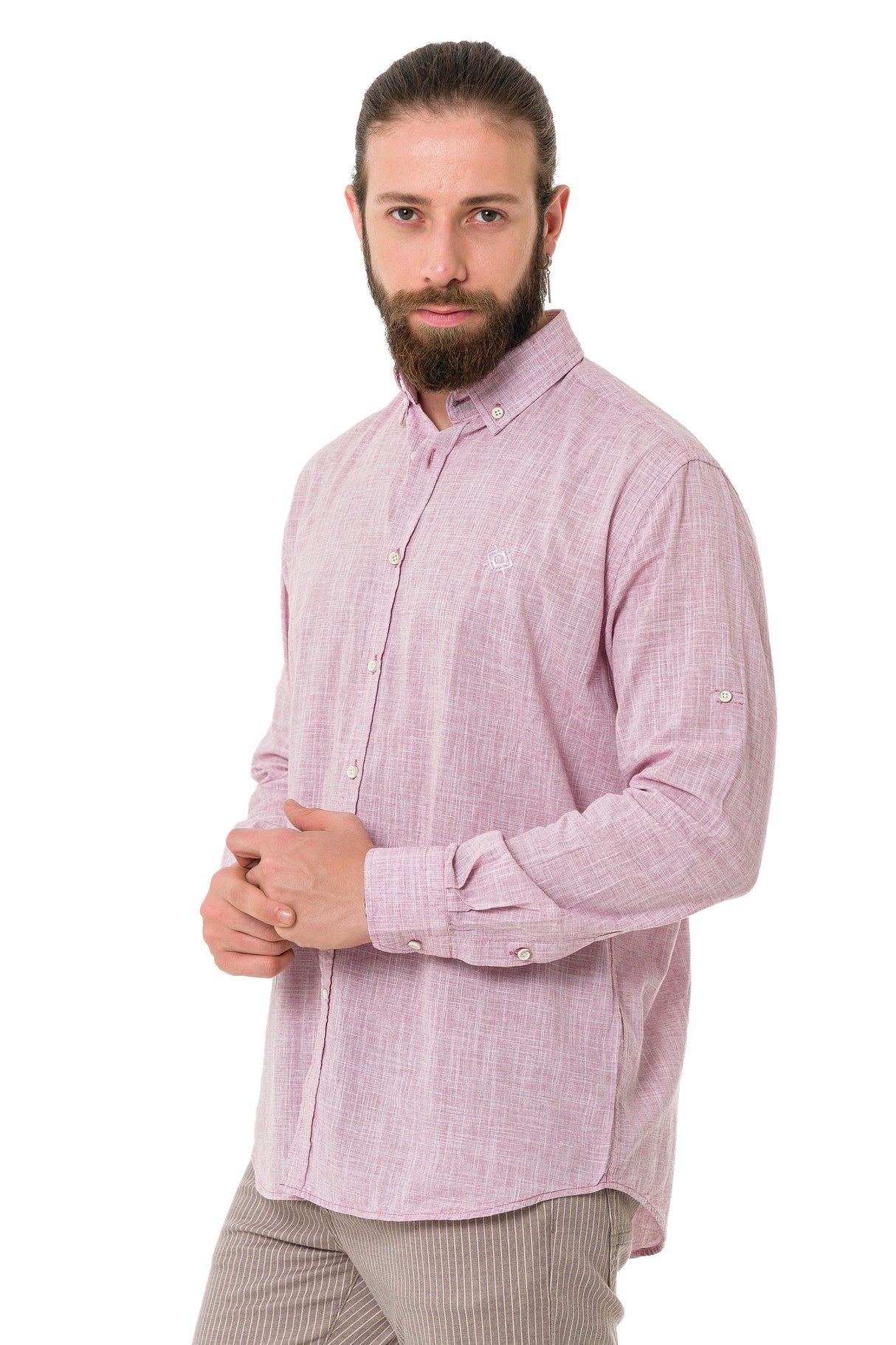 CH199 Mężczyźni koszula z długim rękawem w modnym klasycznym stylu